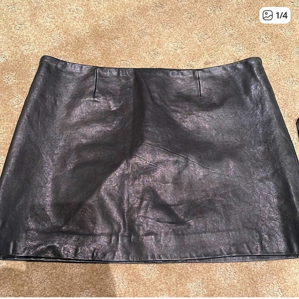 Alice Olivia leather skirt